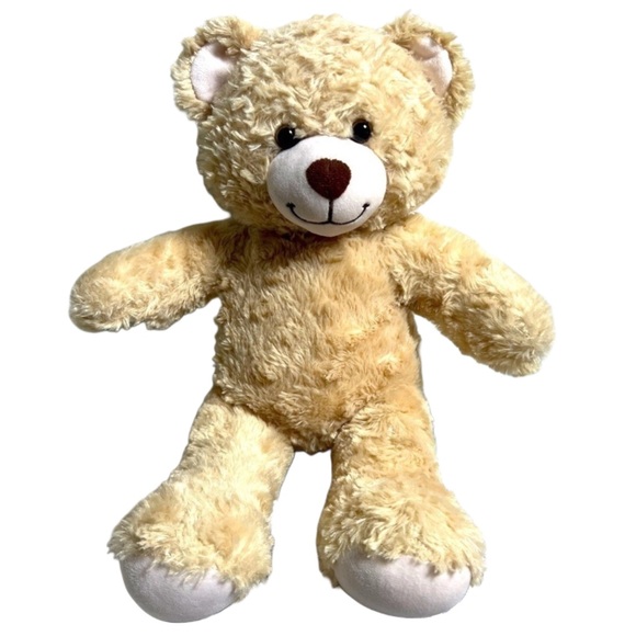 B-A-B Build a Bear Teddy Bear 🧸 Medium Size Tan White Soft - Picture 1 of 9